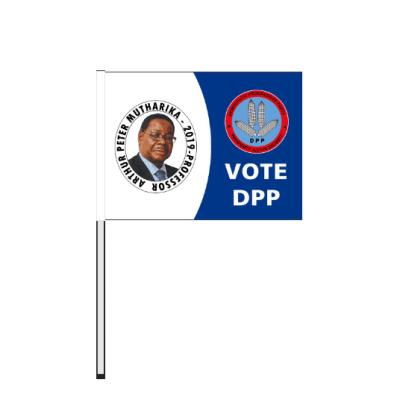 China China Manufacture Portable Customized Logo Election Flag With Printing Logo For Campaign Hand Flags for sale