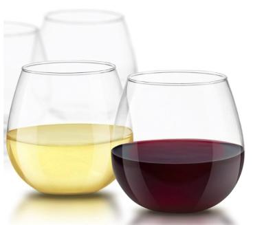 China Family Party Unbreakable Reusable Stemless Wine Glass or White Wine (4-piece set) - 15 oz (approx. 425.2 g) for sale