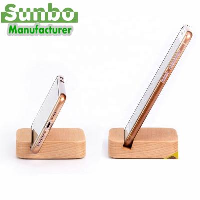 China Quality Guarantee Simple Beech Wood Phone Stand for sale