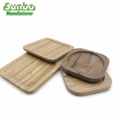 China Environmentally Sustainable Cup Mat Wooden Coffee Cup Mat Kitchen Supplies for sale