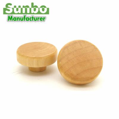 China Single Hole Plant Outlet Custom Wooden Jar Lid Knobs for sale