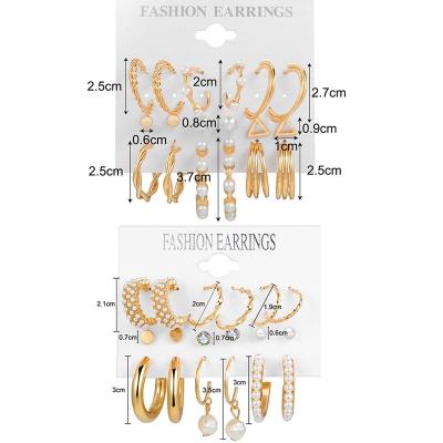 China No Lead Free Wholesale Nickel Multi-group Earrings Set, Fashionable Ladies Bead Earrings Tassel Earrings for sale