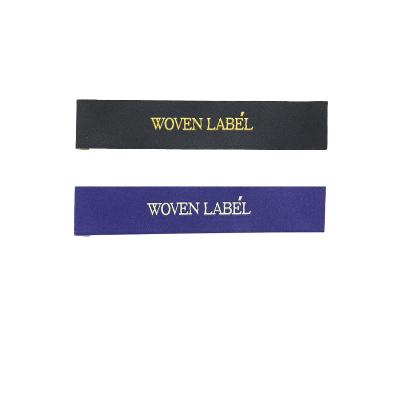 China WOVEN LABELS fabric labels custom brand sublimation garment clothing size tags iron on sticker for sale