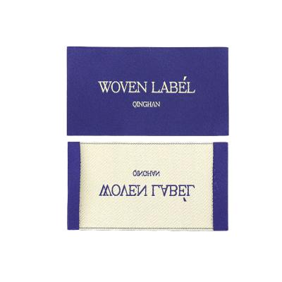 China woven label hight polycotton fabric garment clothing size logo clothing tagsfor clothes label for sale