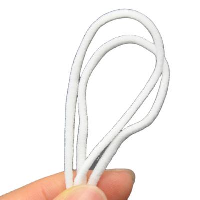 China High quality White Round Webbing Elastic Ear Loop for mask Te koop