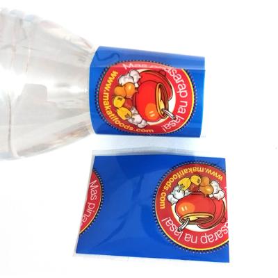 China Waterproof Custom Plastic Water Bottle Heat Shrink Sleeve Cap Seal Label for sale