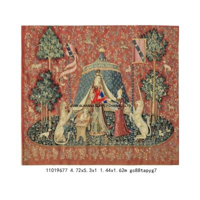 China Brand new Chasseurs Français, wool TAPESTRY in medieval Aubusson style with CE certificate for sale