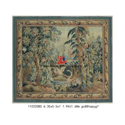 China Small French Aubusson style wall tapestry European wool tapetries multifunctional rare antique large size with CE certificate for sale