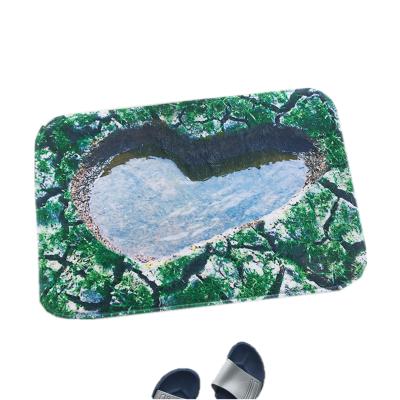 China 3D Anti Slip Printing Bathroom Mat Home Decorate Bath PVC Anti Slip Mat for sale