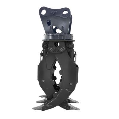 China Hydraulic Trusses Grapple For Excavator / Excavator Grab 360 Degree Rotating for sale