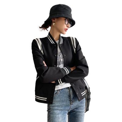 China Factory Design Breathable Wholesale Long Sleeves Women Baseball Jacket Sport Wear College Empty Jacket for sale