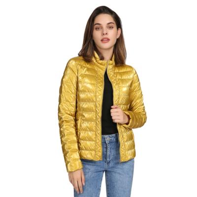 China Customized warm lightweight shiny ladies anti-shrink plus size women winter coat down jacket for sale