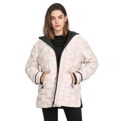 China Customized warm lightweight hooded ladies anti-shrink plus size women winter coat down jacket for sale