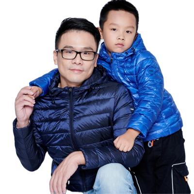 China Wholesale Size Super Warm Winter Hooded Ultra Light Thin Regular Nylon Men's Nylon Duck Down Sufficiency Coat Jacket for sale