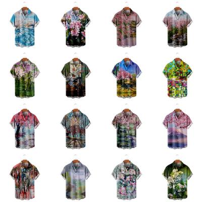 China Men's And Women's 3D Shirts Short Sleeve Casual Shirts Hawaii Fashion Digital Printed Anti-pilling Factory Customized Wholesale for sale