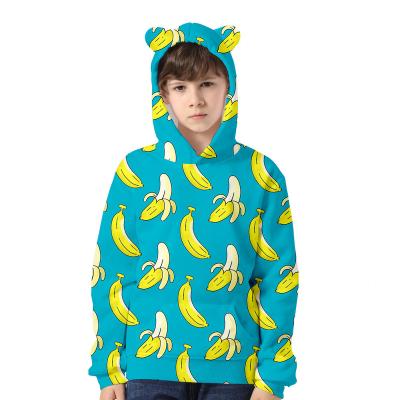 China Men's and women's hoodie factory digital printing custom wholesale cat ears with hoodie winter fashion trend LJ-1301 for sale