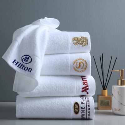 China Hilton Bath Towel Organic Premium Sale Hypoallergenic Cotton Hotel Textile Soft Home Hypoallergenic Towels White Soft Cotton for sale