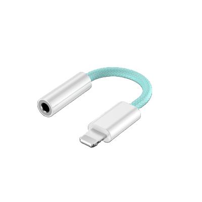 China MIC+Volume 8-Pin 3.5MM Cable Charging Audio Earphone Jack Converter Adapter for iPhone plug and play for sale