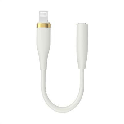 China For iPod Factory Silicone Wire 3.5mm Jack Audio Aux Cable Adapter Lightning Jack Headphones Listening Songs + Wire Control for sale