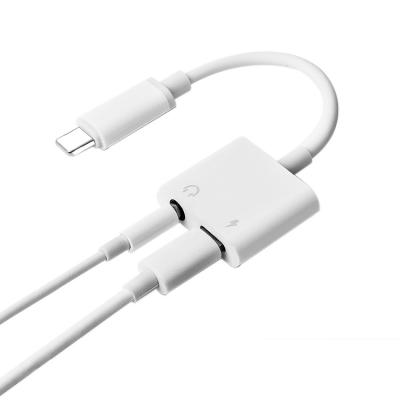 China For iPod 2 in 1 Type-C to 3.5mm Earphone Jack Adapter for Samsung Android Phone Cable Charging Adapter for sale