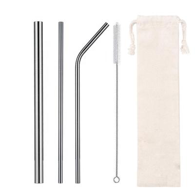 China Sustainable Reusable Metal Straw Set With Case Stainless Steel Straw Eco Friendly Straw Custom for sale