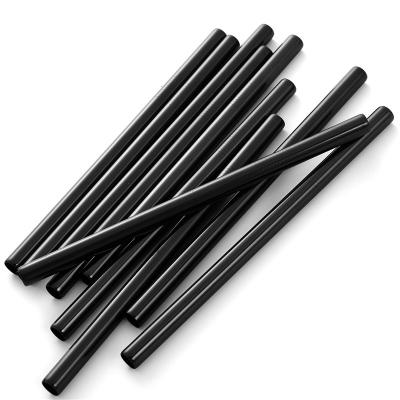 China Viable Reusable Black Metal Straw Stainless Steel Drinking Straws With Brush for sale