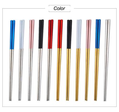 China Low Sustainable MOQ 304 Stainless Steel Korean Chopsticks for sale