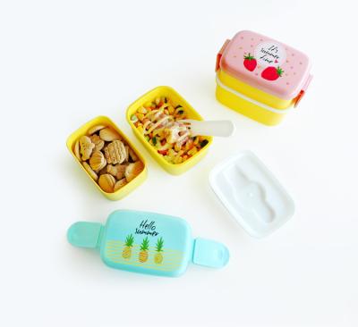 China Eco-freindly; Japanese Kids Lunch Box Convenient Gifts Microwave Snack Box Plastic Customized Lunch Box for sale