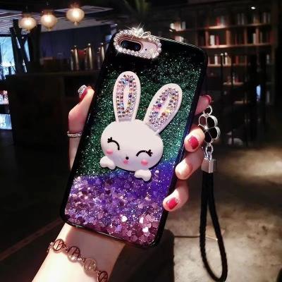 China Shockproof TPU transparent patterned crystal phone case with various patterns for iPhone for sale