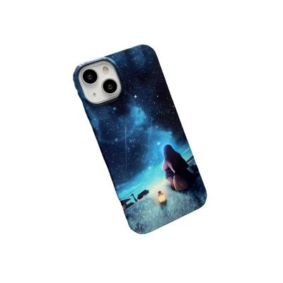 China Shockproof Lovers' Star Sky Phone Case Personalized silicone phone back cover for iPhone for sale