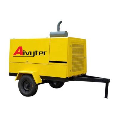 China Lubricated portable diesel air compressor for digging/sand blasting for sale