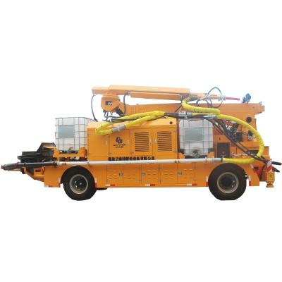 China Four Wheel Steering Tunnel Plastering Concrete Shotcrete Machine Truck Concrete Sprayer With Telescopic Robotic Arm for sale