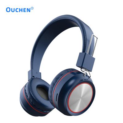 China Headband Earphone High Quality BT 5.0 Metal Headset Support TF Card Wireless Colorful Headset for sale