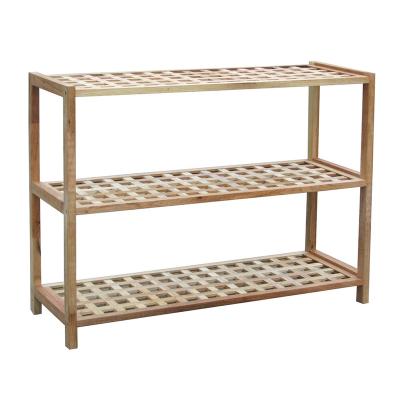 China Amazon Hot Sale Home Walnut Storage Shoe Rack Adjustable Wooden Shelf 3 Tier Durable Shoe Rack (Other) for sale