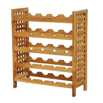 China Good Quality Chinese Walnut Wine Rack Wine Rack Wine Bottle Storage Wooden Shelf Convertible With Factory Wholesale Price for sale