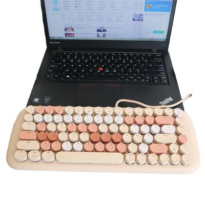 China Mechanical State Retro Current Round 500ma Keyboard Suitable Wired Genuine Keyboard for sale