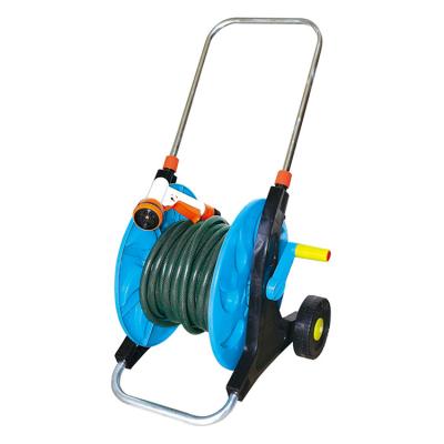 China Factory Supply Plastic Agriculture Two Wheel Trolley High Pressure Irrigation Water Sprinkler Hose Direct Reel Adjustable for sale