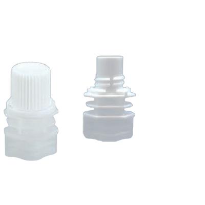 China Non Spill 8.6mm Bottle Juice Pouch Screw Cap Lids Sports Plastic Bottle Cap Plastic Spout Caps for sale