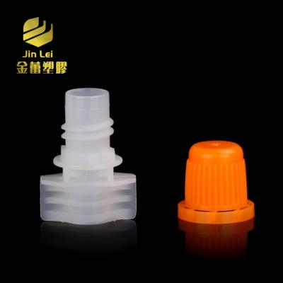 China Non Spill 8.2mm Freeze Cool / Chocolate Pouch Plastic Spout And Cap for sale