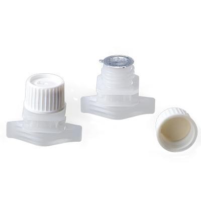 China Non Spill Plastic Pouch Spout With Cap For Liquid Detergents Pouch Plastic Spout Caps for sale