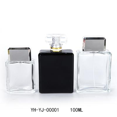 China Fashion Accessories Like Black Blue Luxury Empty Glass Perfume Spray Bottles Cologne Design Bottle 100ml for sale