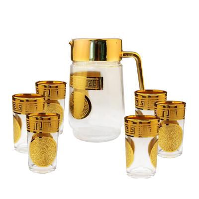 China Lucky Rich Gold Glass Pattern Teapot Set from Drinkware for sale