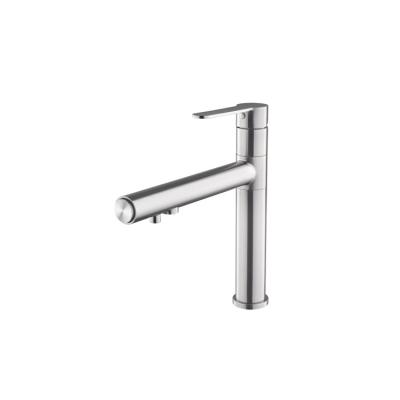 China 3 Way Faucet New Design Wholesale Swept Deck Mounted 3 Way Kitchen Water Faucets Filter Stainless Steel for sale