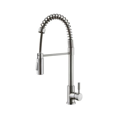 China Hot Selling Spring Manufacturer Brushed Deck Mounted Single Lever Kitchen Mixer Tap Sink Faucets Mixer for sale