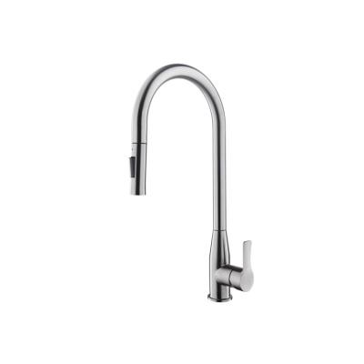 China 2 funtion with Top Quality Single Handle Pull Spray/Downstream Kitchen Faucets Modern Stainless Steel Maker for sale