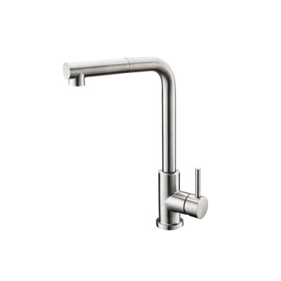 China Pull Down Kitchen Faucet Mixer Good Selling Modern New Design 304 Stainless Steel Pull Down Stainless Steel Kitchen Faucets Mixer for sale