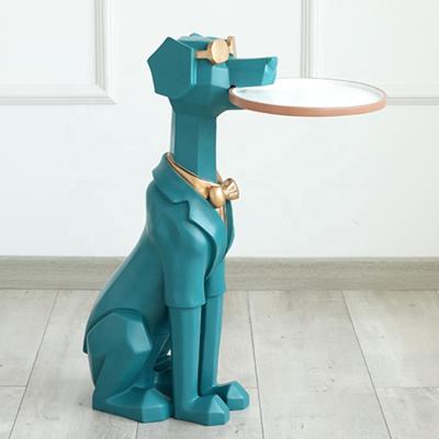 China China modern home deco sitting dog coffee table resin sculpture statue for sale for sale