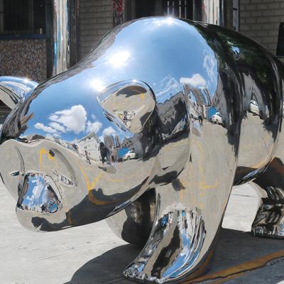 China From China Directly Wholesale Custom Large Pig Stainless Steel Sculptures For Sale for sale