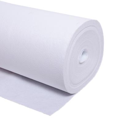 China Waterproof White Polyester Fabric Mattress Polyester Felt Needle Punched Nonwoven Fabric For Nonwoven Gament Interlining Embroidery for sale