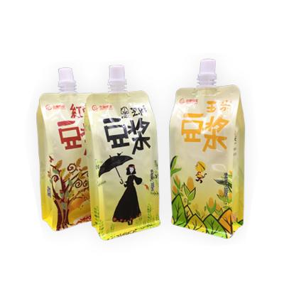 China Recyclable Spout Pouch For Soybean Milk Packaging for sale